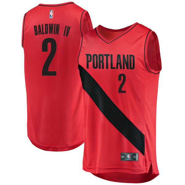Maillot nba Portland Trail Blazers Statement Edition Homme Wade Baldwin IV 0 Rouge